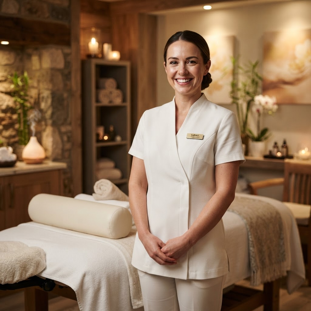 Professional massage therapist at Relaxo Home Spa